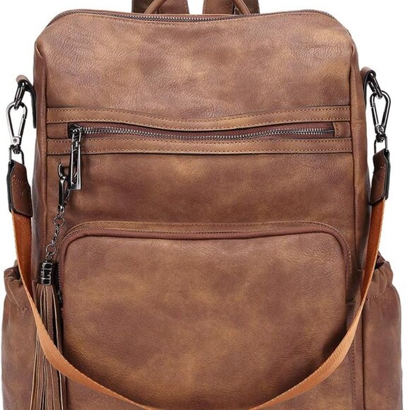 Backpack Purse for Women Large Womens Backpack Leather Travel Backpack Fashion B